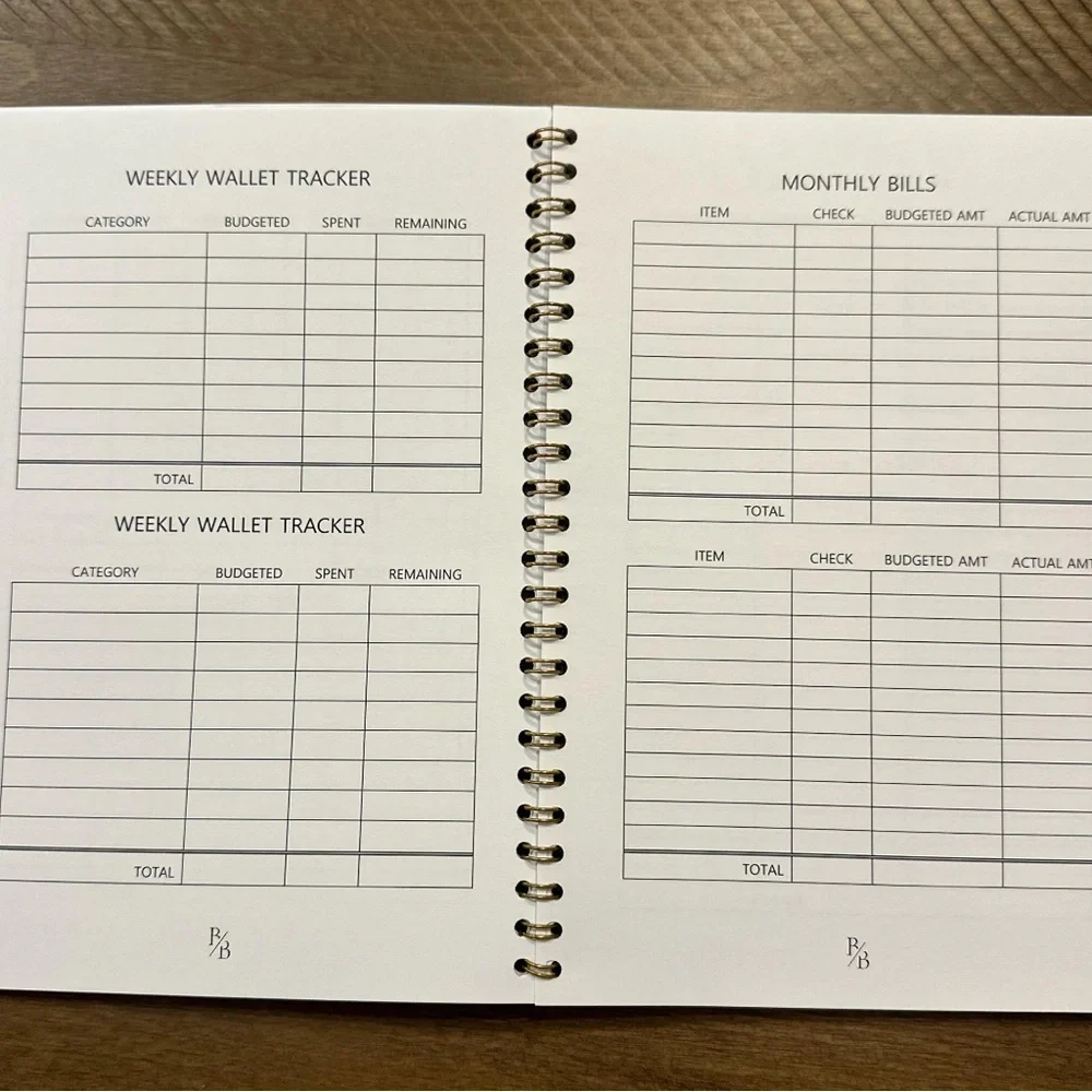 A5 Spiral Budget Planner: Monthly Bills, Sinking Funds, Wallet Tracker